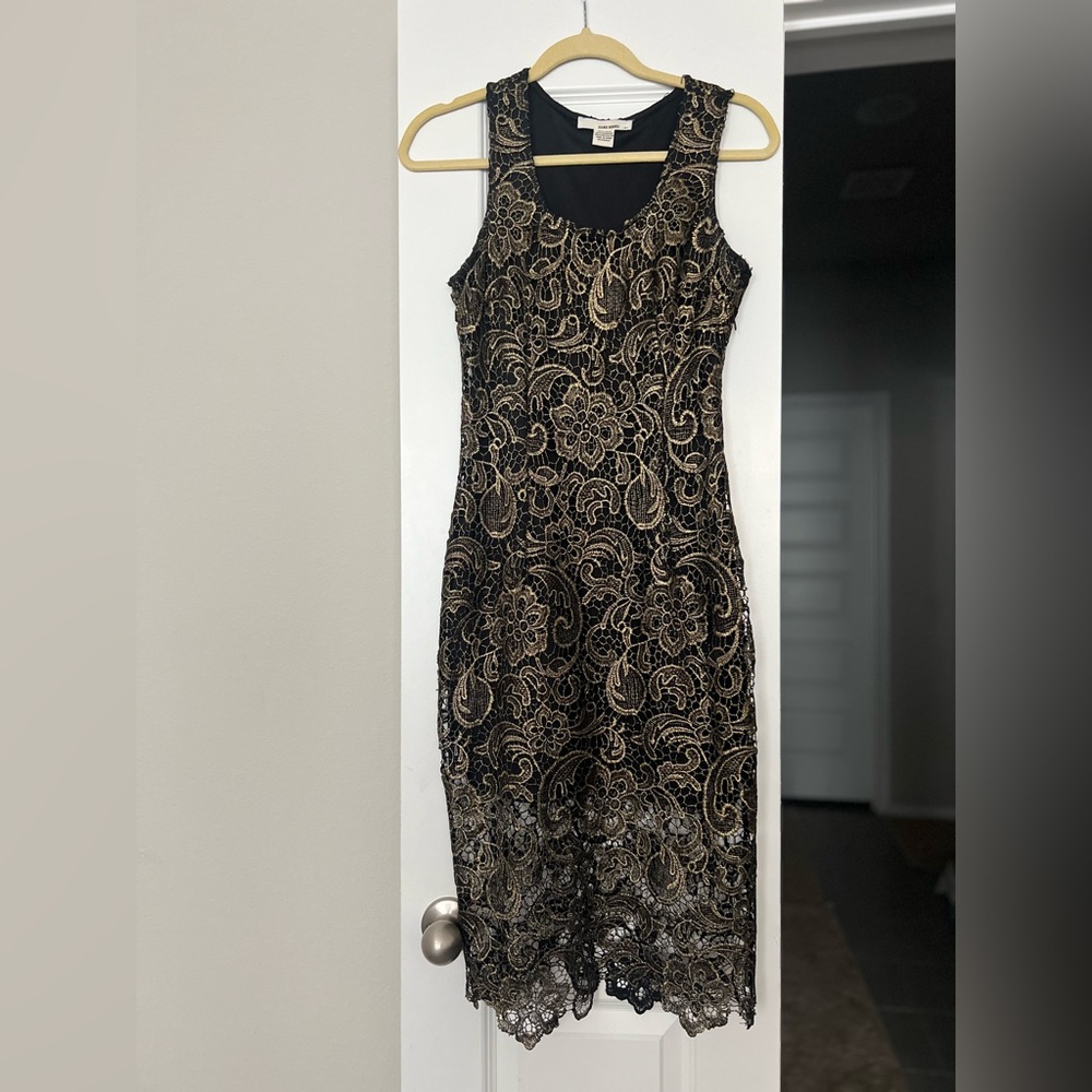 Sans Souci gold black dress